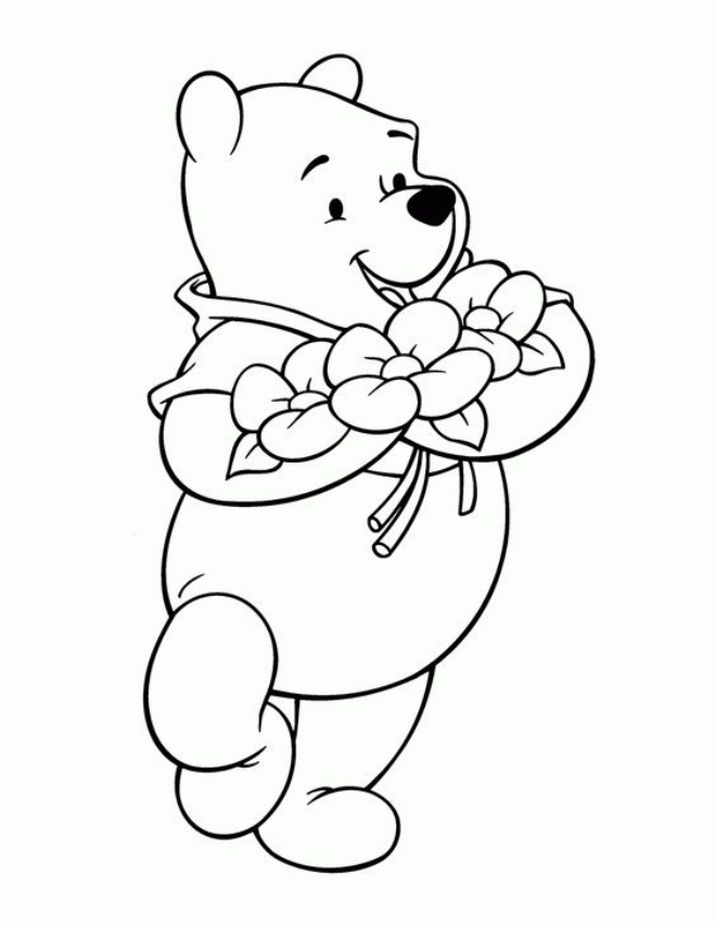 Tranh tô màu gấu pooh | Trường Mầm non thị trấn Yên Viên