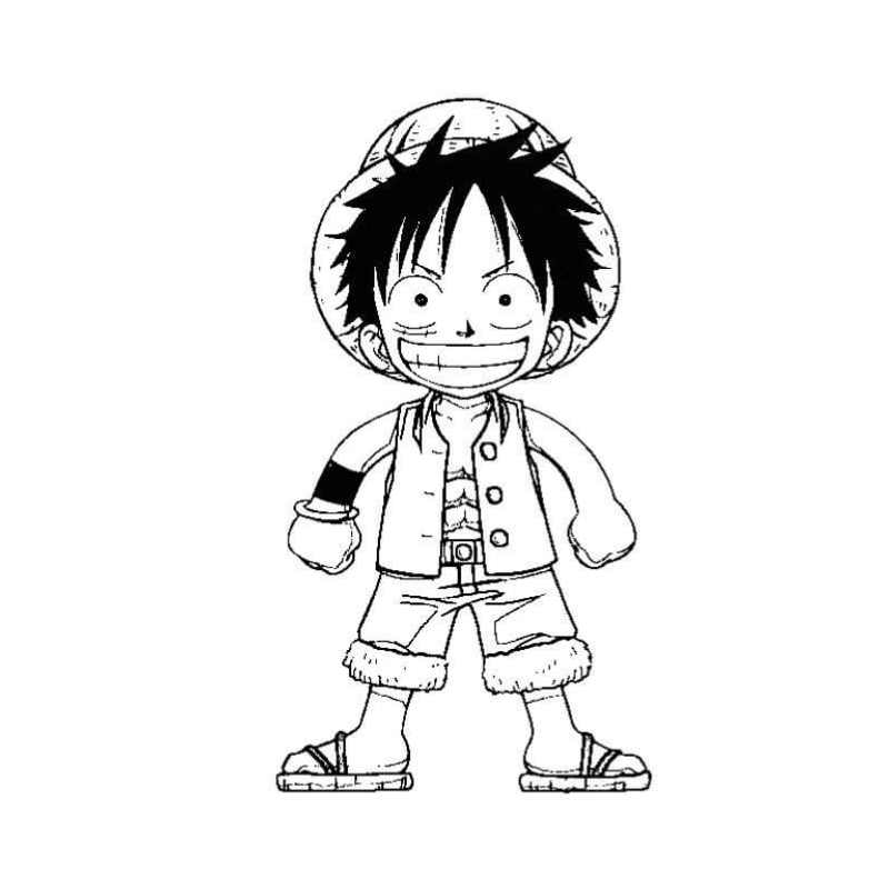 Bầu trời One Piece Tô màu cảnh mây và biển