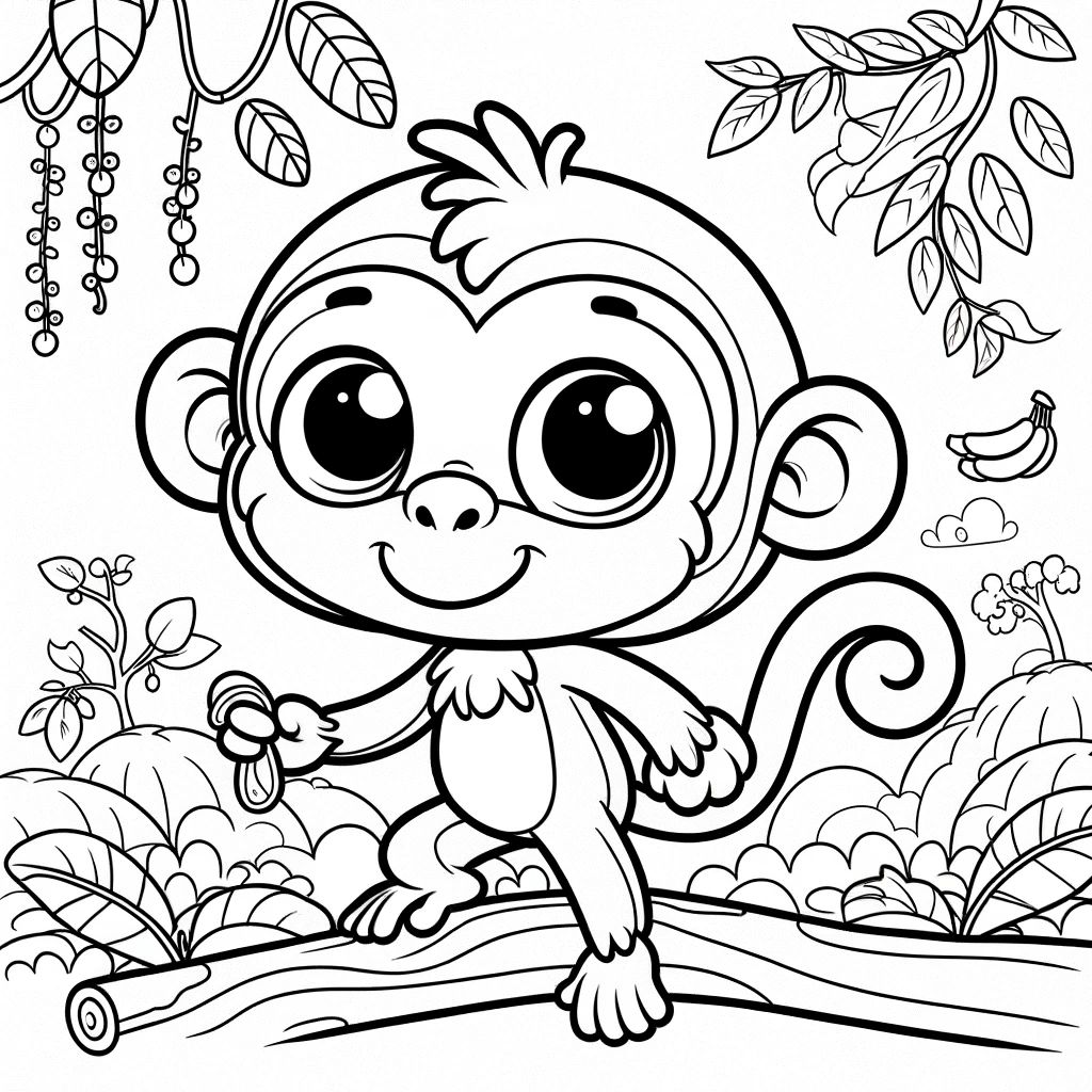 Tô Màu Con Khỉ - Hoạt Động Thú Vị Và Bổ Ích