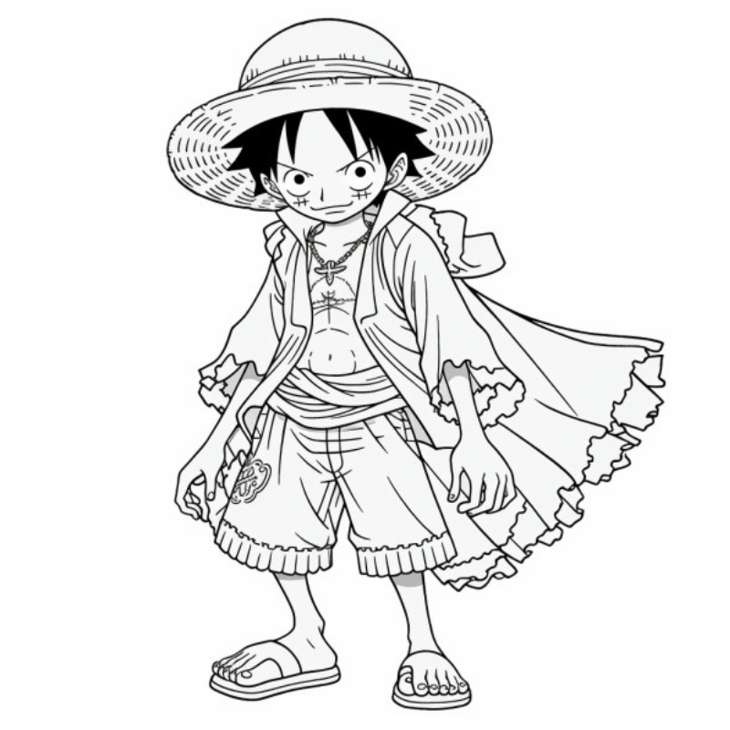 Tô Màu Luffy – Nhân Vật Truyền Cảm Hứng Trong Thế Giới Hoạt Hình