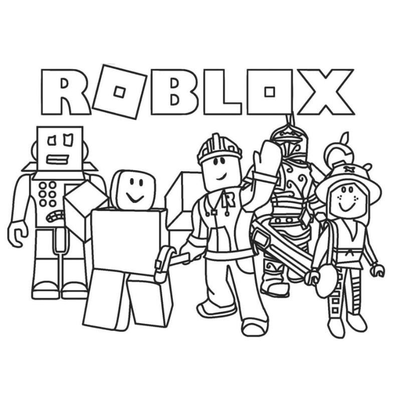 Tranh tô màu Roblox Chuyến phiêu lưu mùa đông