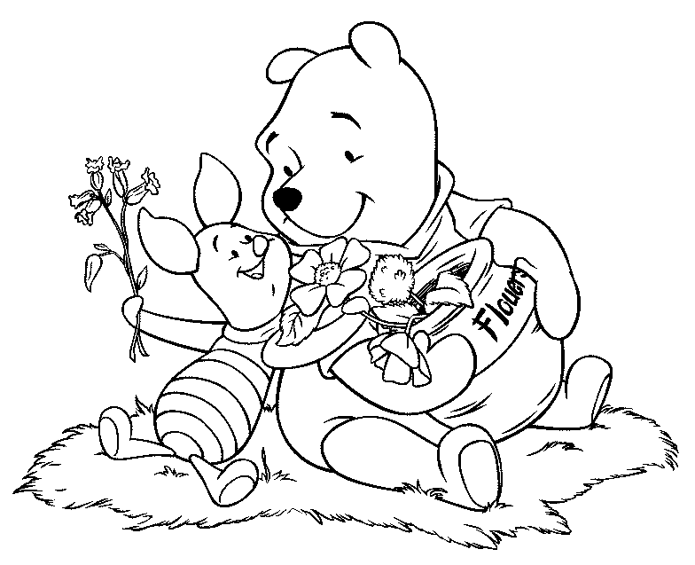Tranh tô màu gấu Pooh