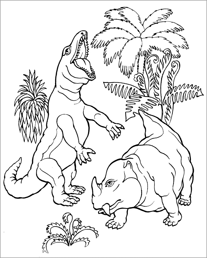 Tranh tô màu khủng long