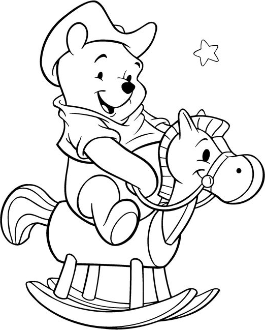 Tô Màu Gấu Pooh - Tranh Tô Màu Cho Bé