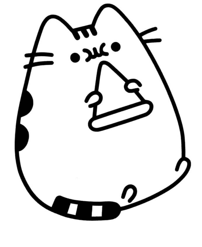Tô màu Mèo Pusheen - Tranh Tô Màu Cho Bé