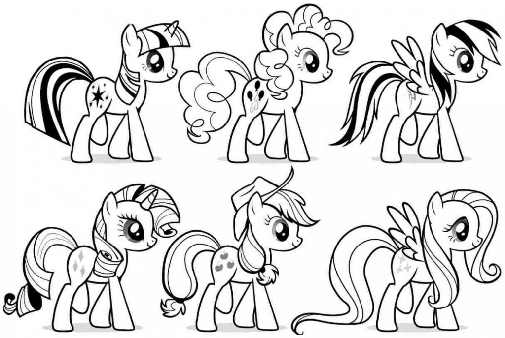 Tranh Tô Màu Đẹp Cho Bé: Tranh Tô Màu Ngựa Pony Dễ Thương - P2