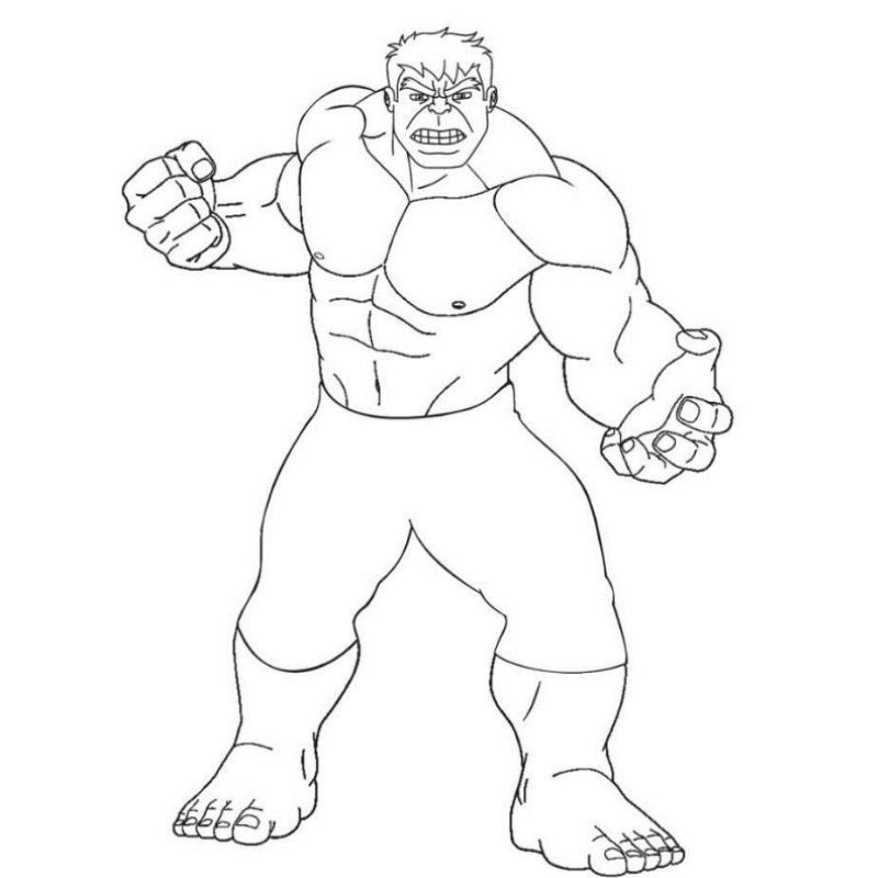 Bản Lĩnh Của Hulk Tranh Tô Màu Thể Hiện Sức Mạnh