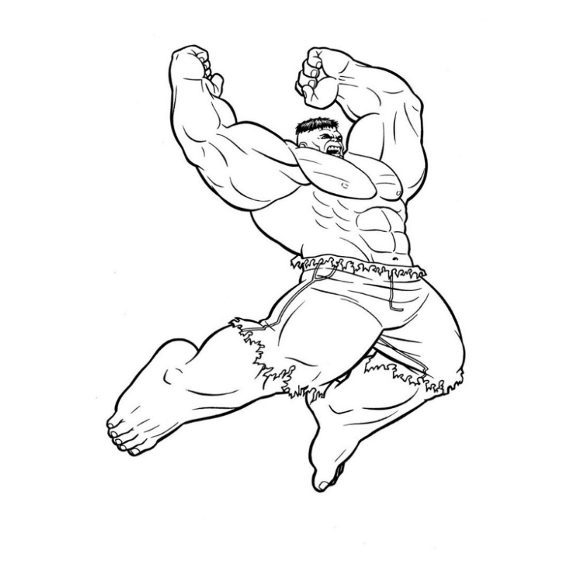 Hulk Trong Chiến Đấu Tranh Tô Màu Hành Động