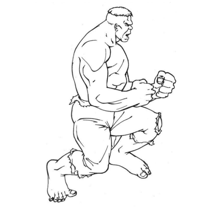 Hulk Trong Rừng Rậm Mẫu Tô Màu Môi Trường Thiên Nhiên