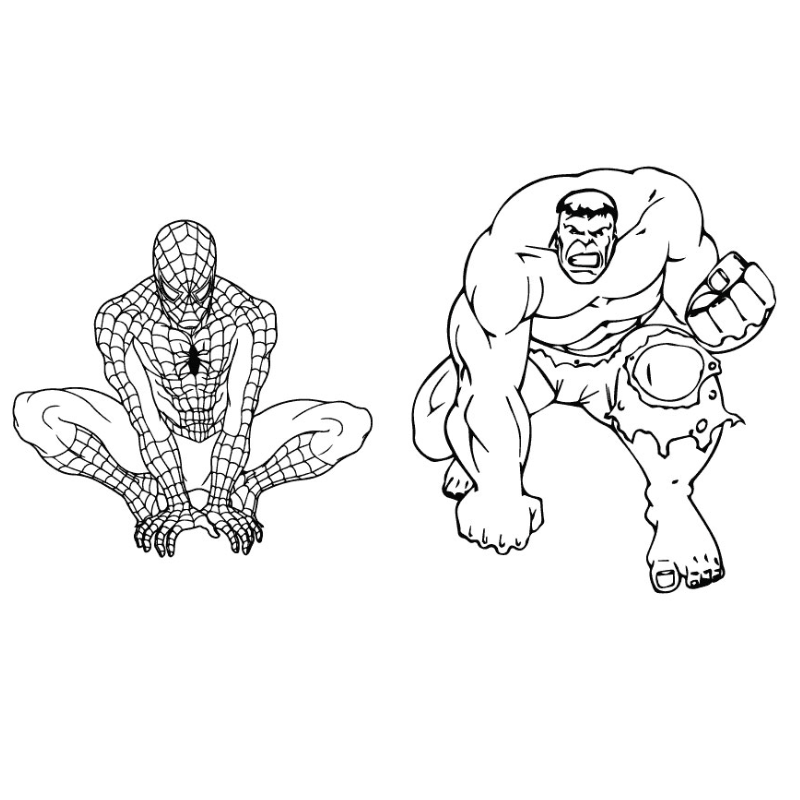 Hulk Và Đội Avengers Tranh Tô Màu Dành Cho Trẻ Em
