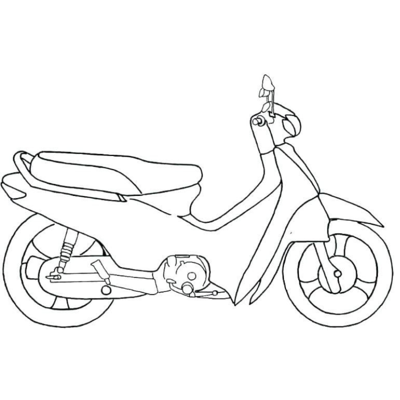 Xe trong đô thị Tranh tô màu phương tiện giao thông