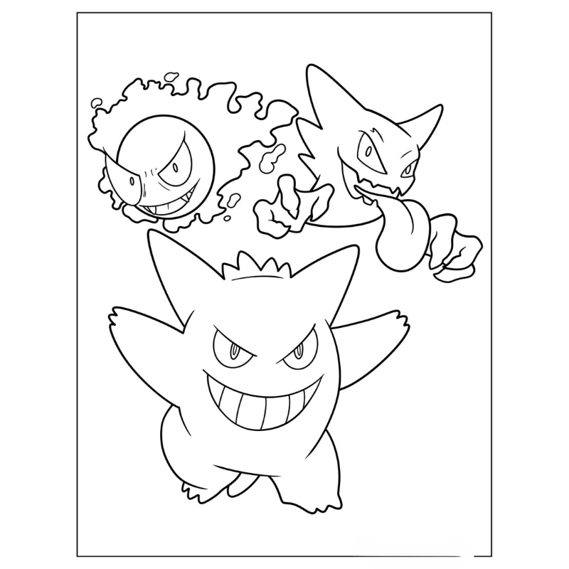 Hướng Dẫn Tô Màu Pokemon Hệ Ma Đầy Đủ Từ A Đến Z