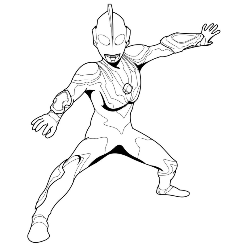 Tranh Tô Màu Siêu Nhân Ultraman Phát Triển Kỹ Năng Mỹ Thuật Cho Trẻ