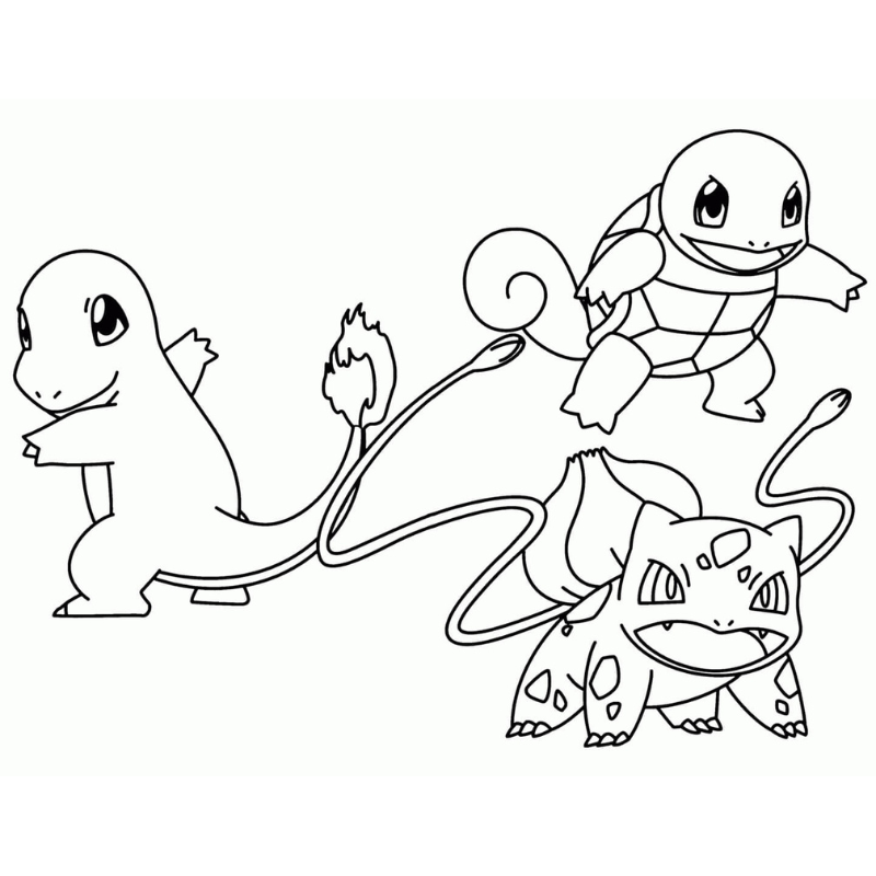 Tải Xuống Miễn Phí Tranh Tô Màu Pokemon Rùa