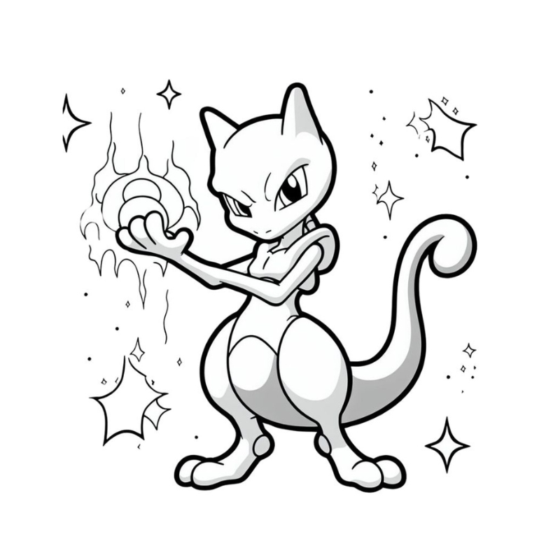 Tìm Hiểu Về Pokemon Mewtwo Qua Nghệ Thuật Tô Màu