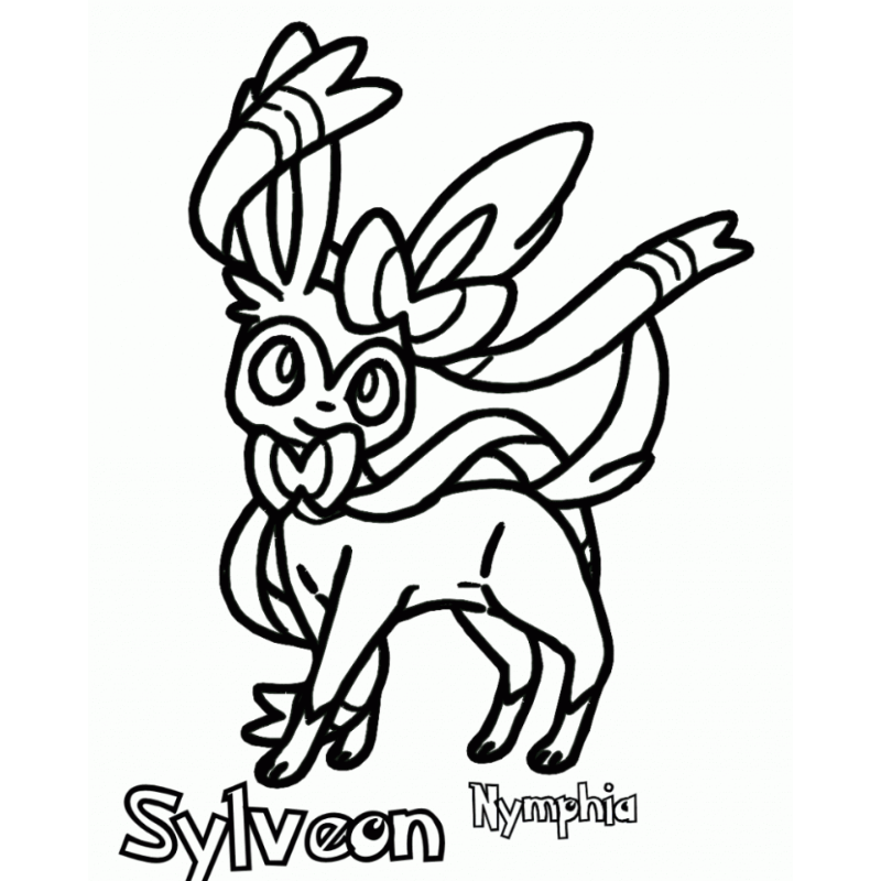 Tranh Tô Màu Pokemon Sylveon Đẹp Nhất 2024